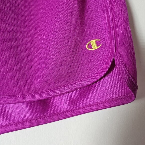 Barbiecore Champion purple athletic running mini perforated shorts Size L - Picture 3 of 5